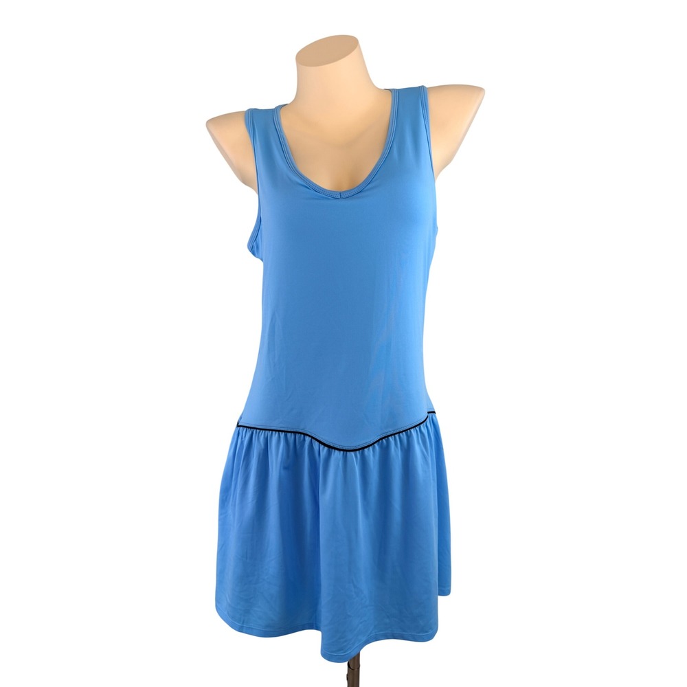 Nanette Lepore Tenniscore Blue Racerback Drop Waist Sleeveless Athletic Dress M